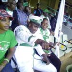 Misori Japuonj Foundation Chair at a Football Match between Gor Mahia and AFC Leopards. The chair was invited guest of the club and its supporters
